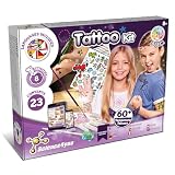 Science4you Fábrica de Tatuajes Temporales para Niños 8 Años - Kit Manualidades y Experimentos para Niñas: Kit con +60 Tatoos Infantiles, Regalo para Niñas, Juegos Educativos Niños 7 8 9+ Años