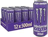 Monster Energy Ultra Violet, 12x500 ml, lata desechable, cero azúcar y cero calorías