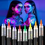 LOPHE Rotuladores Tatuajes Temporales Niños, 8 Colores Rotuladores Luminoso