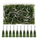 FINGERINSPIRE 120PCS Aguja de Dispensación 3cm 14G Punta roma Agujas de Jeringa Industrial Agujas de Dispensación de Fluido de Plástico de Precisión Aguja roma de dispensación con cierre de señuelo