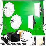 PIXETOOL Set de Estudio Fotográfico - Softbox con Luces - Green Screen