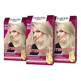 Palette Intensive Creme Color 10-1 Rubio Ultra Claro Ceniza, tinte de pelo permanente con aceite de macadamia y almendras, cubre el 100% de las canas y raíces, para un color radiante