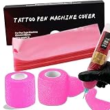 202pcs Tattoo Griff Abdeckung Tattoo Zubehör Set, Unihuby 2pcs Grip Tape und 200pcs Einweg Pen Bags Grips Cover Wrap Maschine Cover