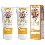 2 Piezas Crema Solar Tatuajes SPF 30+, UVA/UVB Sun Rays Protection