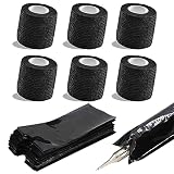 6pcs Cinta Agarre Tatuaje Grip 200pcs Bolsas para Máquinas Tatuaje Cubierta de Agarre de Tatuaje Desechable Accesorios de Tatuaje Tattoo Supplies
