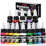 Tinta Kit de Tatuajes 14 colores 1/2oz (15 ml) Profesional Set de tintas para tatuajes Suministros