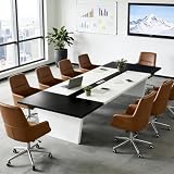 ZRBDDEF Mesa de Reuniones Oficina, Mesa de Conferencias Moderna Grande, Escritorio Meeting con Tablero de 2,5 cm, Mesa para Sala de Reuniones, Oficina y Espacios de Trabajo