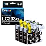 E-Z Ink Pro LC203XL - Cartucho de tinta compatible con Brother LC203 XL LC201 para usar con MFC-4320DW MFC-J4420DW MFC-J4620DW MFC-J460DW MFC-J480DW MFC-J485DW MFC-J5520DW J5620DW (negro, 3 unidades)
