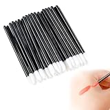 100PCS Negro Higiénicos Brochas Para Labios Desechables Para Aplicar Brillo