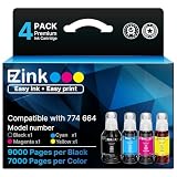 E-Z Ink (TM - Botella de tinta compatible con Epson 774 664 T774 T664 de alto rendimiento para usar con ET-2650, ET-16500, ET-4500, ET-2550, ET-3600, ET-2600, ET-4550 (negro, cian, magenta, amarillo,