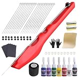 HAWINK Kit de Tatuaje Hand Poke y Stick, Lápiz de Tattoo Manual DIY con 7 Colores, 20 Agujas, Piel Sintetica Tatuaje para Amantes del Tatuaje GK-HW803TN01EU-2