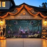 Spooky Skeleton Alchemy Lab Scene Halloween - Cubierta para puerta de