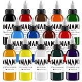 DLDN01 Tinta de color, tatuaje, tatuaje de 14 colores, tinta de color ultra brillante, tinta de tatuaje de patrón de color (30 ml)