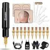 Kit de Máquina para Micropigmentación Capilar – Bolígrafo SMP para Restauración de la Línea del Cabello, Tatuaje Capilar, Sombreado del Cuero Cabelludo para Hombres y Mujeres (Kit-1)