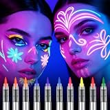 LOPHE Rotuladores de Tatuaje,10 colores Rotuladores Pintacaras Fluorescente