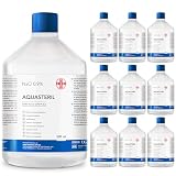 AIESI® Suero fisiologico solution salina (10x500 ml) para lavado nasale, nebulizador e irrigación con tapón resellable AQUASTERIL, Cloruro de sodio al 0,9%