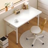 XUEGW Escritorio de computadora Moderno Mesa de Trabajo sin ensamblaje, Mesa de Estudio Plegable ahorradora de Espacio para Sala de Estudio, Dormitorio, Oficina en casa