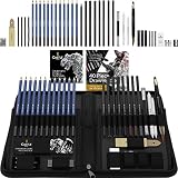 Castle Art Supplies Set de Dibujo Profesional de 40 Uds. con Tutorial