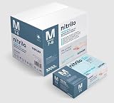 ABD Guantes de Nitrilo Azul Pack de 1000 Unidades, Resistentes al Desgarro, Antideslizantes, Sin Látex, Apto para Uso Alimentario, Cumplen EN 455 y EN 374 (Azul, Talla M)