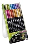 Tombow Dual BrushPen - Rotulador de punta fina (18 unidades, dos cabezales), multicolor