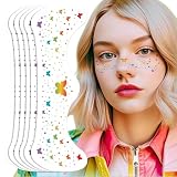 Kireida Pride Pecas Tatuaje Facial Arcoíris Mariposa Brillo Tatuajes Temporales Resistente Al Agua LGBTQ+ Purpurina Facial Para Desfile Festival Celebración Orgullo