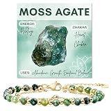 Farfume Ágata Musgo pulseras de piedras naturales para Mujer Cuentas de Perla Natural de 4mm Piedras Pulidas a Mano Joyería Regalo Ideal