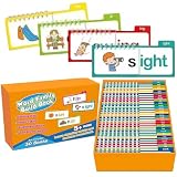 30 Read and Rhyme Flip Books, Word Family Flip Bo-oks, ABC Vocabulary Flash Cards, Word Family Build Book, Learn to Read Phonics Flash Paper for Educational Reading Games