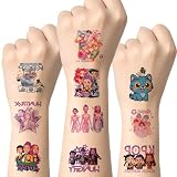 40 Hojas Tatuajes Temporales Hunt para Niños, Pegatinas Decorativas Inspiradas en Películas Anime, Regalos para Niñas y Niños, Premios Escolares, Carnaval y Navidad