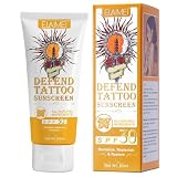Tattoo Crema Solar, Protector solar del tatuaje, Proteccion Solar para Tatuajes SPF30, Tattoo Sunscreen Crema de Protección Solar del Tatuaje, UVA/UVB Sun Rays Protection, Water Resistant, 60ml