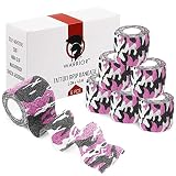 WARRIOR Cinta autoadhesiva para grip de tatuaje 4,5 m × 5 cm, 6 uds.