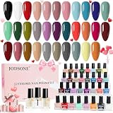 JODSONE Set de Esmalte de Uñas 32 Colores con Base y Capa Final
