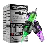HAWINK Agujas Tatuaje Kit para Maquina de Tatuar #12 Estándar 50 uds.