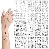 TEHJAM 20 Hojas,Pequeños Tatuajes Impermeables Temporales,Tatuajes Temporales Adultos,Tatuaje En El Dedo para Niños,Adultos,Hombres y Mujeres
