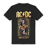 AC/DC Las Vegas Hombre Camiseta Negro 100% algodón Regular
