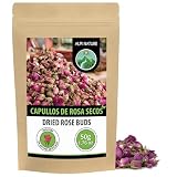 Alpi Nature Té de Rosas 50g, Capullos de Rosa Enteros y Secos para Té de Flores e Infusiónes