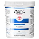 AIESI® Vaselina blanca fibrosa pura Ph.Eur. (Tarro de 1 kg), Para uso médico, dermatológico y profesional, Made in Italy