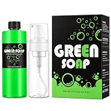 BUTBU Green Soap Tattoo, 250ml Jabón Clean Tattoo, Kit de Limpieza de Tatuajes Green Soap, con Botella de Espuma, para Tatuajes, Accesorios de Limpieza de Piercing