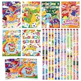 HOWAF Back to The School Party Bags Filler, Back to The School Pens and Notepads and Tattoos Kids for Kids Welcome Ready to Learn Classroom Party Supplies for School Classroom Decorations