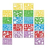 20 Piezas Plantillas de Pintura Plantillas de Dibujo en Color para Niños